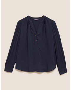 Текстурированная свободная блузка Popover с V образным вырезом Marks Spencer Marks & spencer