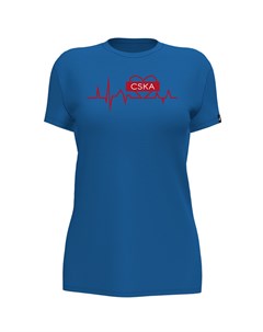 Футболка женская JOMA CSKA в сердце синяя Пфк цска