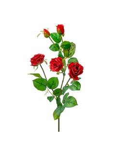 Искусственная кустовая роза 55 см красный Mayblummy