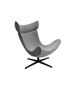 Кресло imola серый искусственная замша серый 89x107x88 см Bradexhome