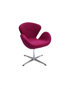 Кресло swan chair винный искусственная замша красный 70x95x61 см Bradexhome