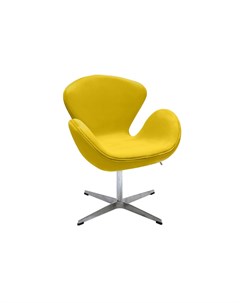 Кресло swan chair жёлтый искусственная замша желтый 70x95x61 см Bradexhome