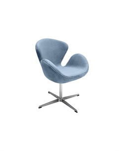 Кресло swan chair серый искусственная замша серый 70x95x61 см Bradexhome