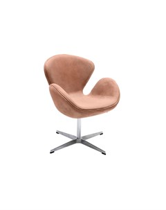 Кресло swan chair пыльно розовый искусственная замша розовый 70x95x61 см Bradexhome