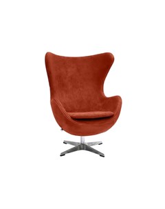 Кресло egg chair терракотовый искусственная замша оранжевый 44x110 см Bradexhome