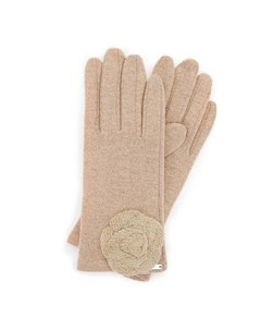Женские шерстяные перчатки с декоративной розой Wittchen