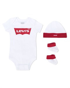 Комплект из боди носков и шапки с логотипом Levi's kids