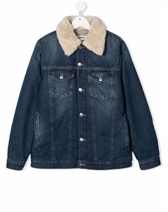 Джинсовая куртка с вышитым логотипом Mm6 maison margiela kids