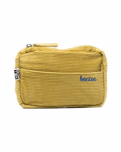 Вельветовая сумка на плечо с логотипом Bonton