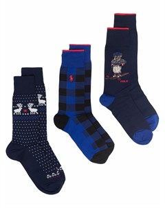 Комплект Christmas из трех пар носков Polo ralph lauren