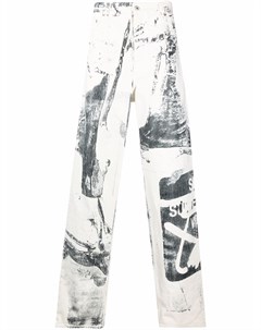 Широкие брюки с графичным принтом Off-white