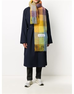 Шарф в клетку с бахромой Acne studios