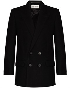 Двубортное шерстяное пальто Saint laurent