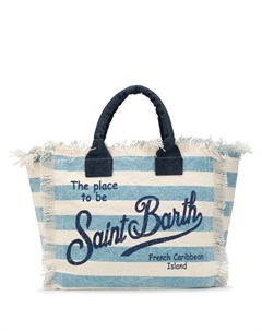 Полосатая пляжная сумка с логотипом Mc2 saint barth