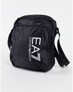 Черный рюкзак с крупным логотипом Armani Ea7