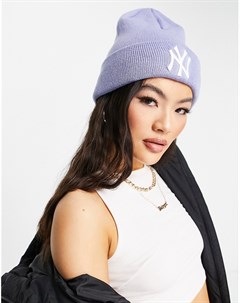 Синяя шапка бини с логотипом NY New era