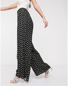 Широкие брюки с цветочным принтом Asos design