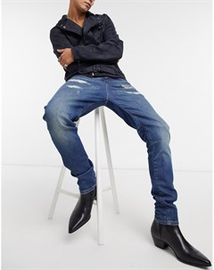Темно синие джинсы скинни из ткани плотностью 12 5 унций Asos design