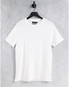 Белая футболка из ткани с вафельной фактурой с короткими рукавами Burton Burton menswear