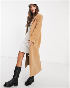 Бежевое свободное пальто в стиле oversized Missguided