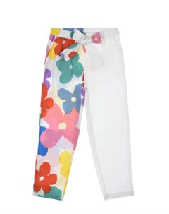 Хлопковые брюки с цветочным принтом Stella mccartney