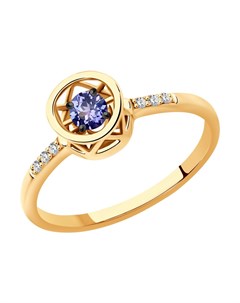 Кольцо из золота с бриллиантами и танзанитом Sokolov diamonds