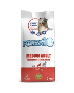 Корм для взрослых собак средних пород с олениной и картофелем 2 кг Forza10