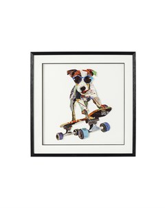 Картина в рамке skater dog мультиколор 65x65x3 см Kare