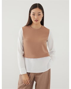 Комбинированная блузка Zarina