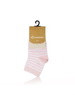 Детские носки Kids KS 0017 Белые полосы на розовом р 14 Socksberry