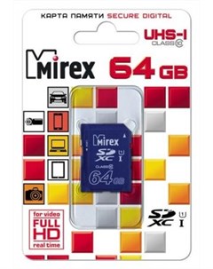 Флеш карта SD 64GB SDXC Class 10 UHS I Mirex