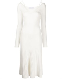 Платье в рубчик с V образным вырезом Proenza schouler white label