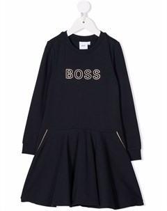 Флисовое платье с логотипом Boss kidswear
