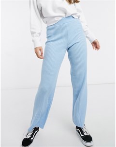 Голубые трикотажные брюки от комплекта New look