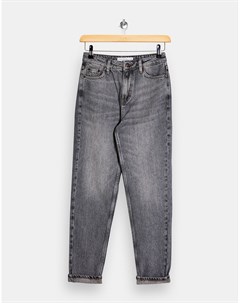 Серые суженные книзу джинсы в винтажном стиле Topshop