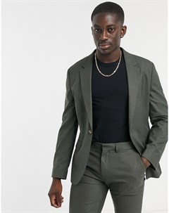 Зеленый приталенный пиджак Asos design