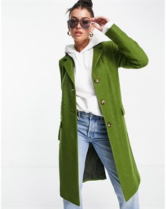 Зеленое классическое пальто из смесовой шерсти Helene berman