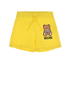 Желтые шорты с принтом медвежонок Moschino