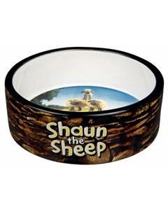 Миска Shaun the Sheep для собак керамическая 0 8 л ф16 см коричневая Trixie