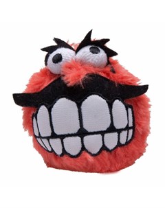 Игрушка мягкая для собак Fluffy Grinz M мяч с принтом зубы Красный 64 мм Rogz