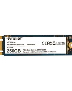 Твердотельный накопитель SSD M 2 256 Gb PS256GPM280SSDR Read 1700Mb s Write 780Mb s 3D NAND TLC Patriòt