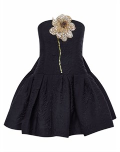 Платье мини с цветочной вышивкой Oscar de la renta
