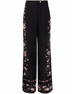 Шелковые брюки с цветочным принтом Erdem
