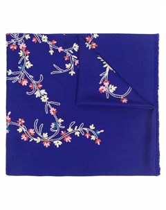 Шерстяной шарф с цветочной вышивкой Forte forte