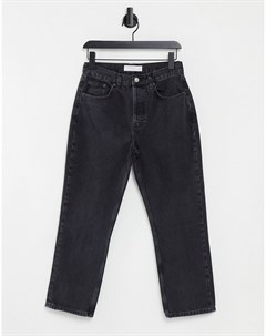 Черные джинсы прямого кроя Editor Topshop