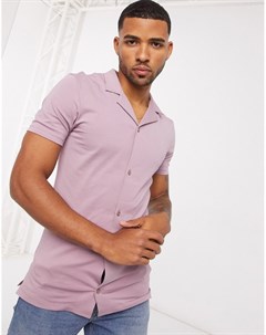 Фиолетовая обтягивающая рубашка Asos design