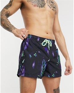 Короткие шорты для плавания с цветочным принтом Asos design