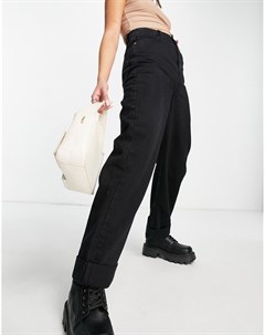 Черные выбеленные oversized джинсы из переработанного смесового хлопка в винтажном стиле Considered Topshop