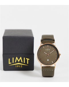 Круглые мужские часы с коричневым ремешком из искусственной кожи эксклюзивно для ASOS Limit