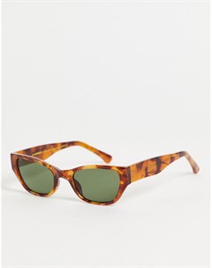 Солнцезащитные очки унисекс в светло коричневой черепаховой оправе кошачий глаз Kanye A.kjaerbede